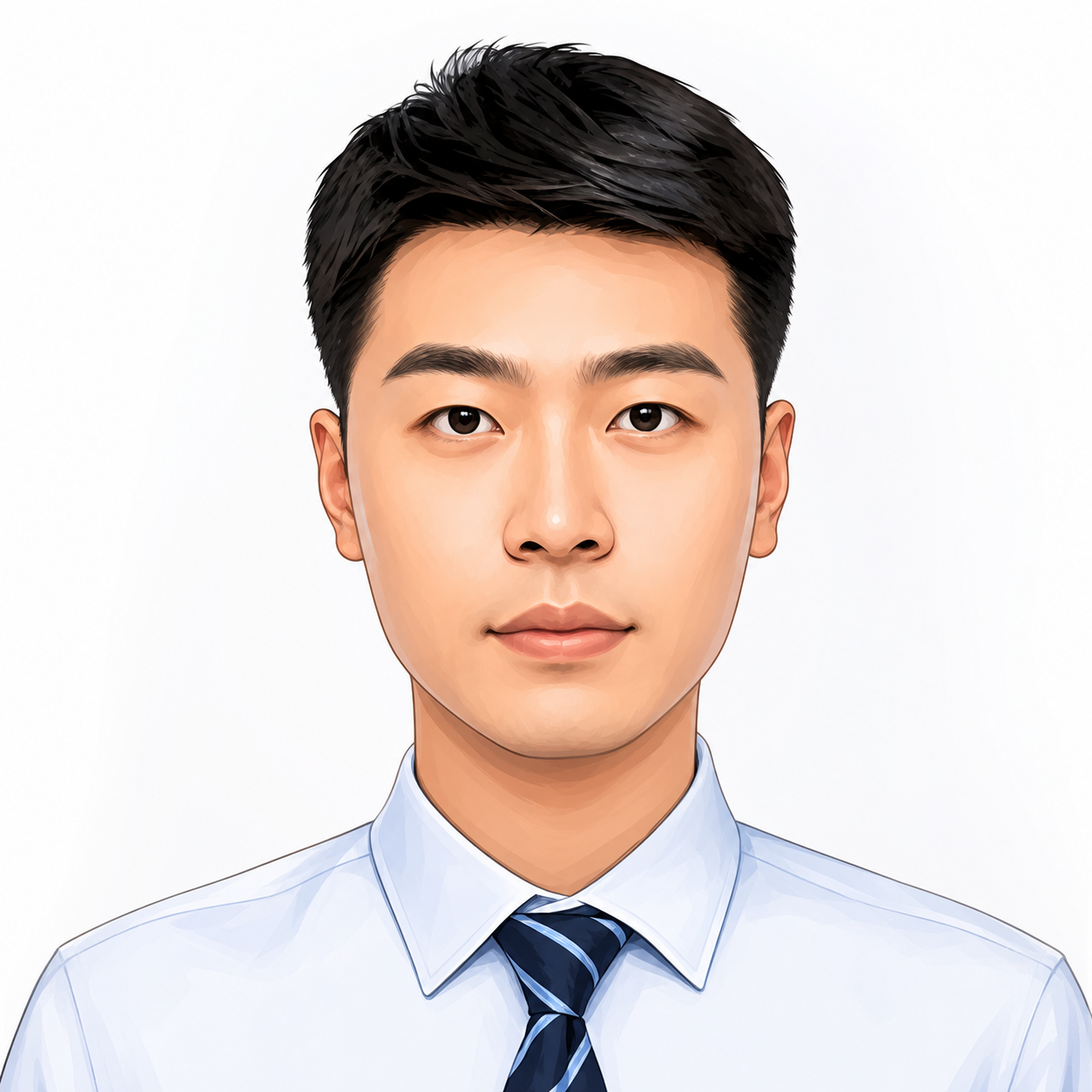 Illustrated portrait of Qunhao Niu